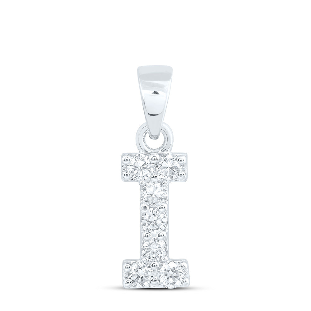 10K Yellow Or White Gold Lab Grown Diamond Fashion Initial Pendant