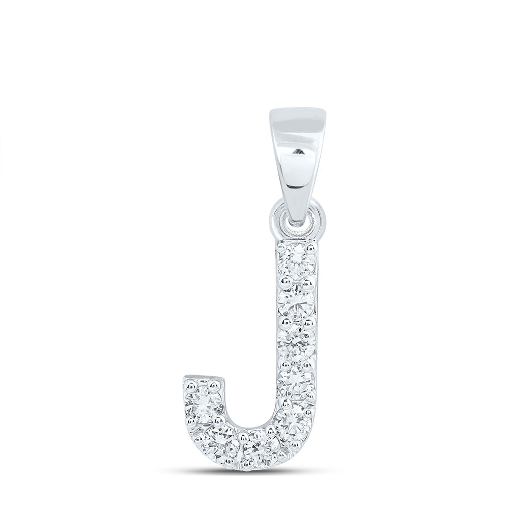 10K Yellow Or White Gold Lab Grown Diamond Fashion Initial Pendant