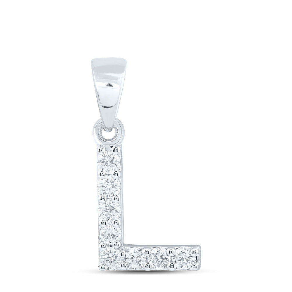 10K Yellow Or White Gold Lab Grown Diamond Fashion Initial Pendant