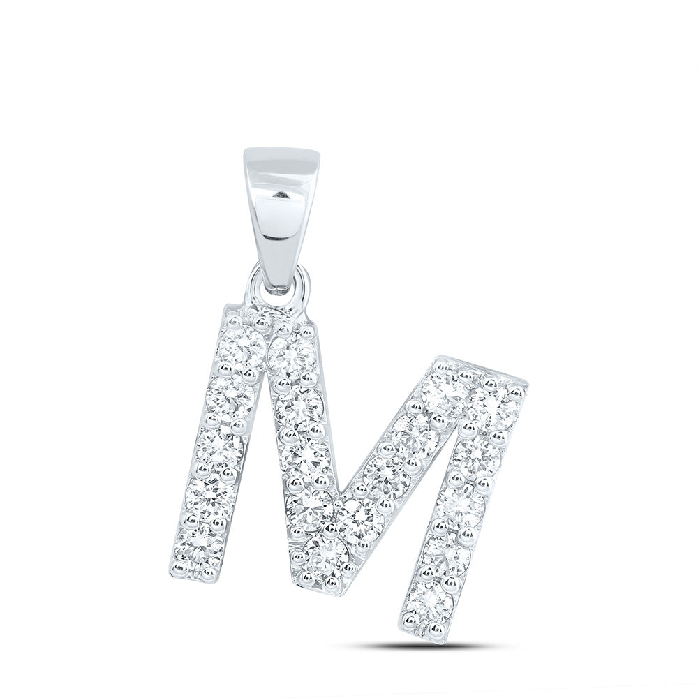 10K Yellow Or White Gold Lab Grown Diamond Fashion Initial Pendant