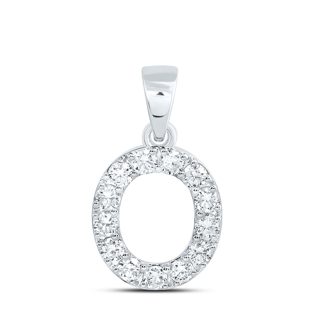 10K Yellow Or White Gold Lab Grown Diamond Fashion Initial Pendant