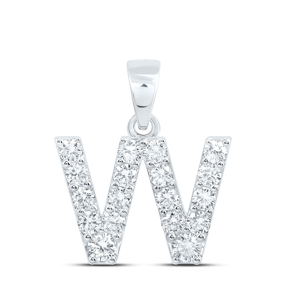 10K Yellow Or White Gold Lab Grown Diamond Fashion Initial Pendant