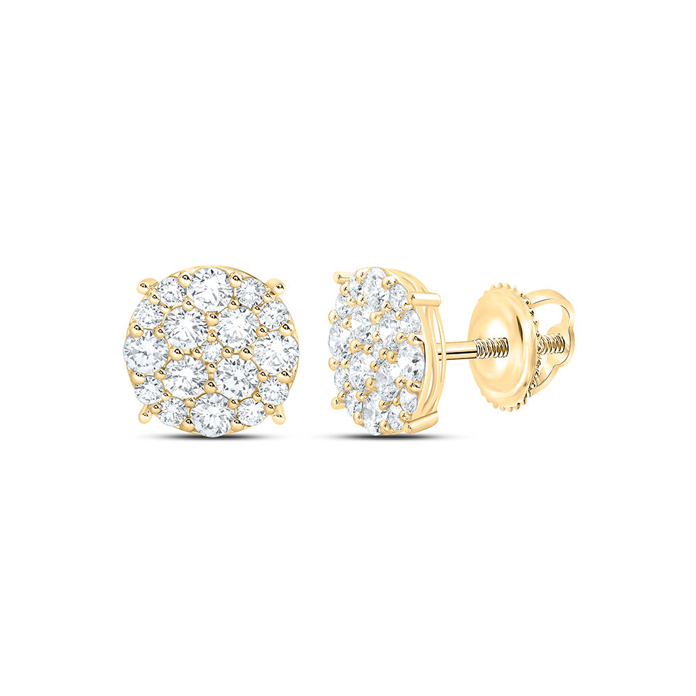 10K Yellow Or White Gold 6 Cttw Lab Grown Diamond Round Mens Earring