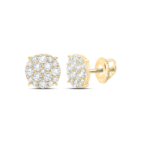 10K Yellow Or White Gold 6 Cttw Lab Grown Diamond Round Mens Earring