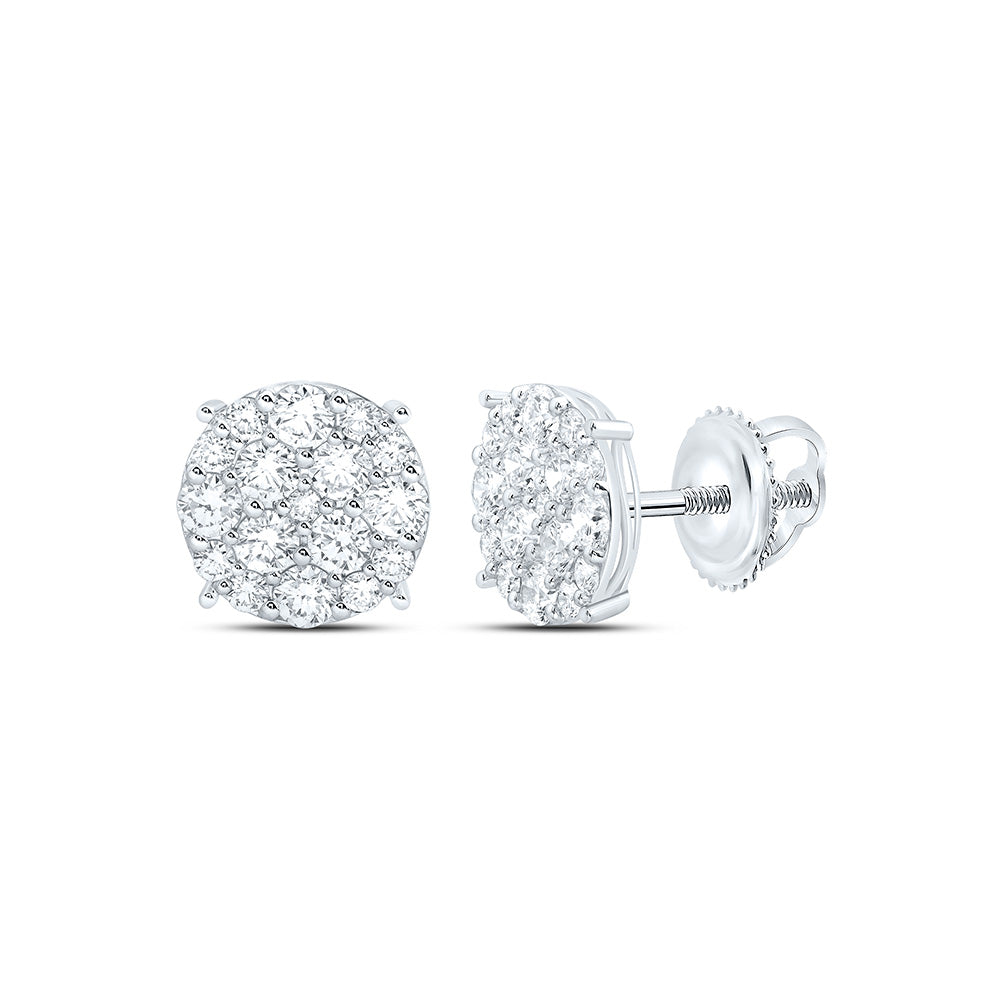 10K Yellow Or White Gold 6 Cttw Lab Grown Diamond Round Mens Earring