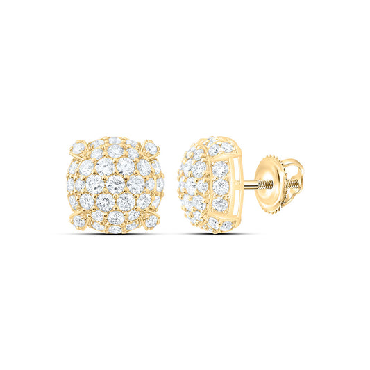 10K Yellow Or White Gold 4 3/8 Cttw Lab Grown Diamond Round Mens Earring