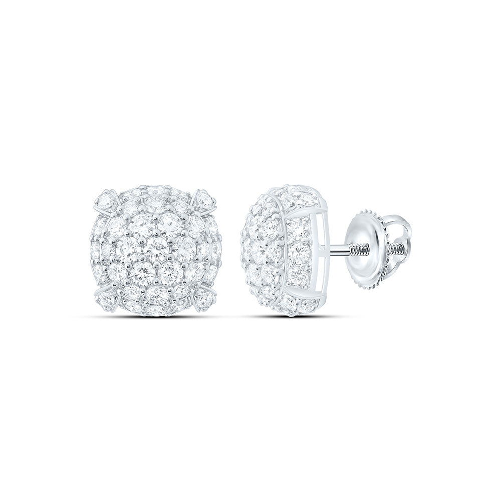 10K Yellow Or White Gold 4 3/8 Cttw Lab Grown Diamond Round Mens Earring