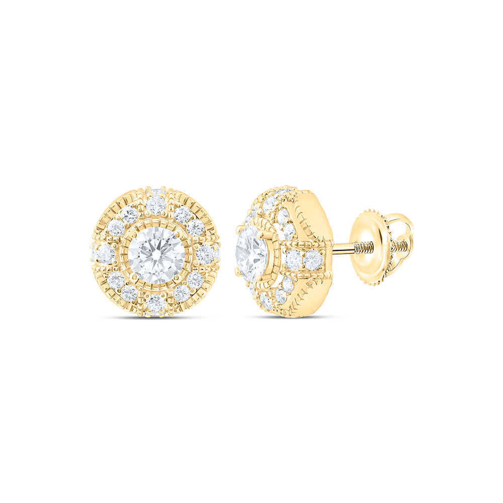 10K Yellow Or White Gold 3 5/8 Cttw Lab Grown Diamond Round Earring