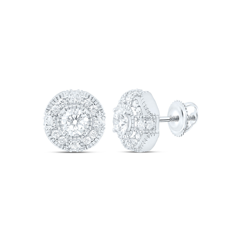 10K Yellow Or White Gold 3 5/8 Cttw Lab Grown Diamond Round Earring