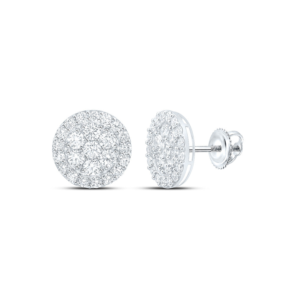 10K Yellow Or White Gold 4 3/4 Cttw Lab Grown Diamond Round Mens Earring