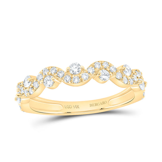 14K Yellow Gold 1/2 Cttw Lab Grown Diamond Fashion Band
