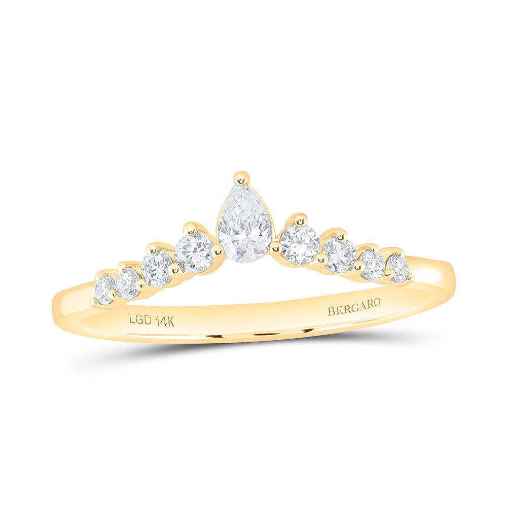 14K Yellow Or White Gold 1/4 Cttw Lab Grown Diamond Fashion Band