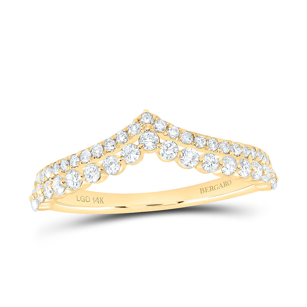 14K Yellow Gold 1/2 Cttw Lab Grown Diamond Fashion Band