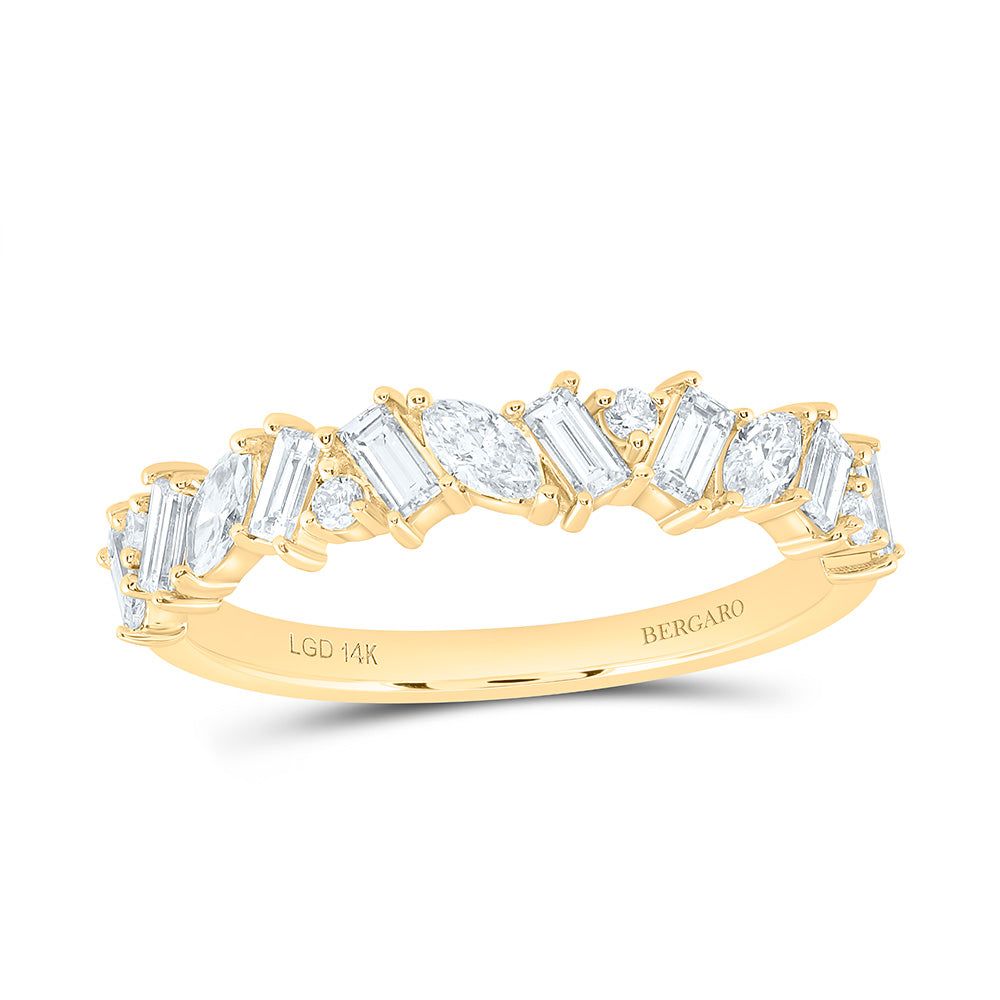 14K Yellow Or White Gold 5/8 Cttw Lab Grown Diamond Fashion Band