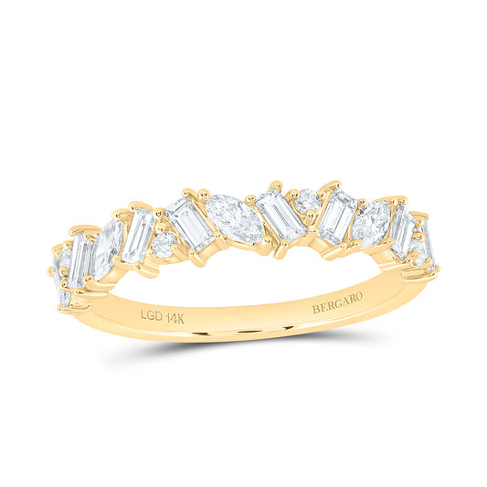 14K Yellow Or White Gold 5/8 Cttw Lab Grown Diamond Fashion Band