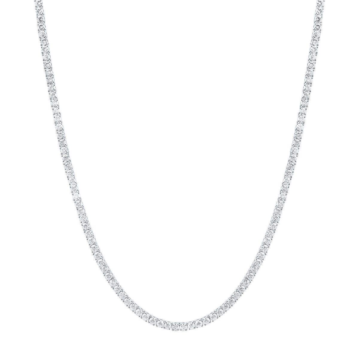 10K Yellow Or White Gold 19 3/4 Cttw Lab Grown Diamond Fashion Tennis Necklace (22 Inch)