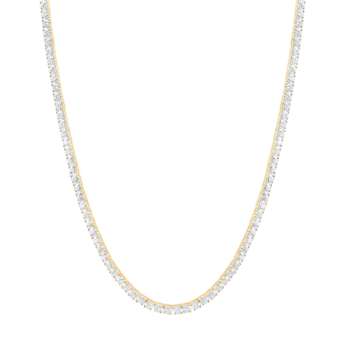 10K Yellow Or White Gold 31 3/8 Cttw Lab Grown Diamond Fashion Tennis Necklace (22 Inch)