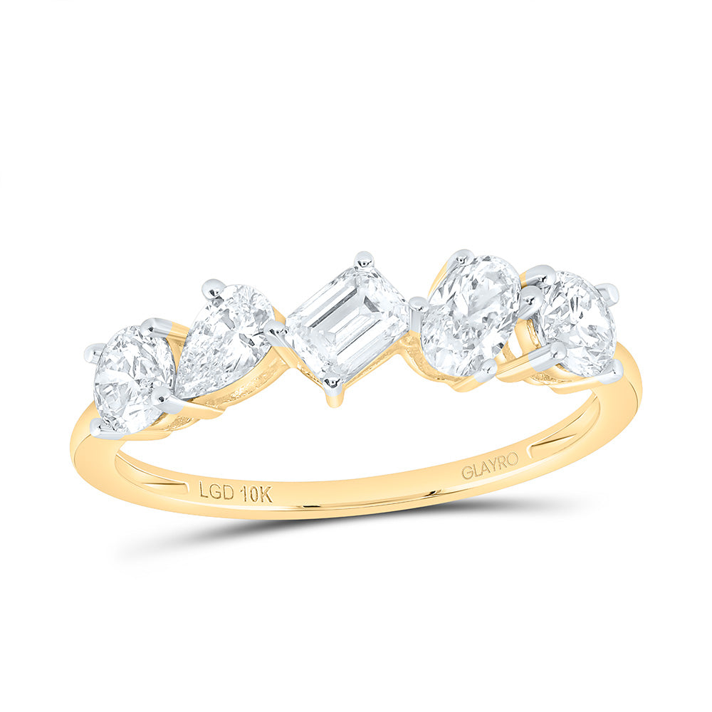 10K Yellow Or White Gold 1 Cttw Lab Grown Diamond Fashion Band