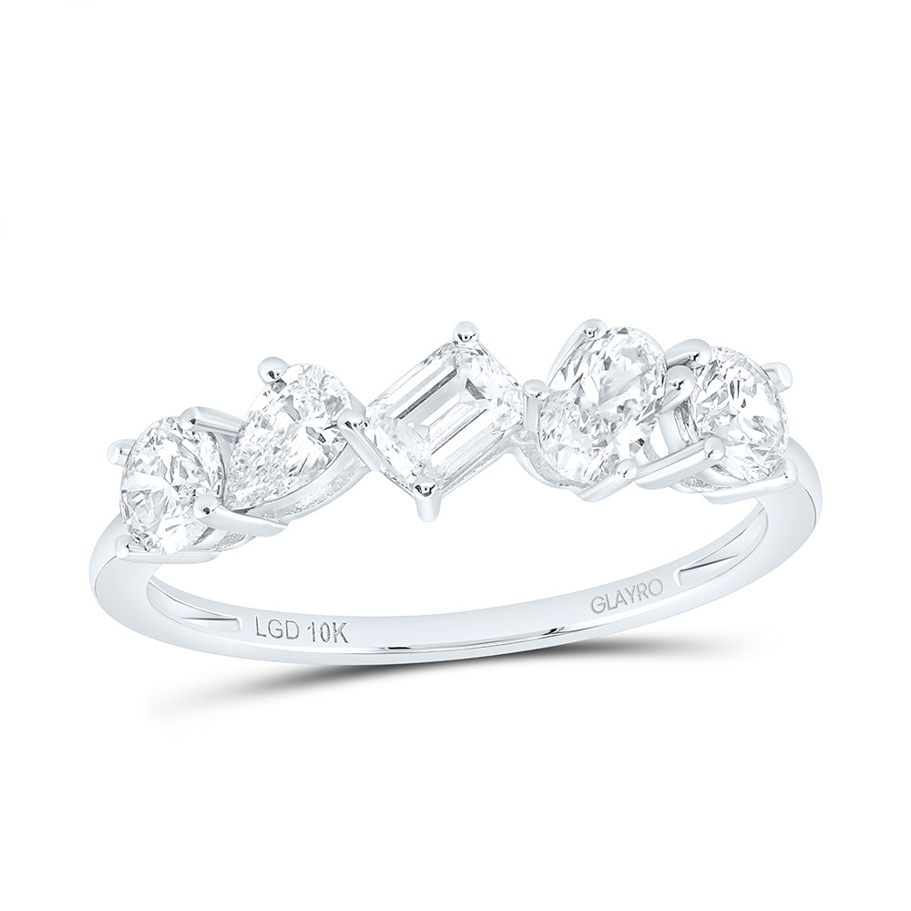10K Yellow Or White Gold 1 Cttw Lab Grown Diamond Fashion Band