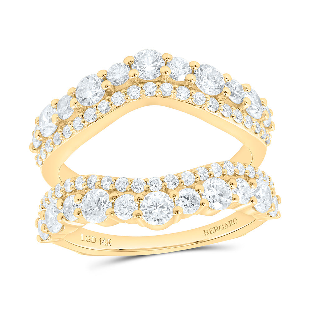 14K Yellow Or White Gold 2 Cttw Lab Grown Diamond Fashion Enhancer Ring