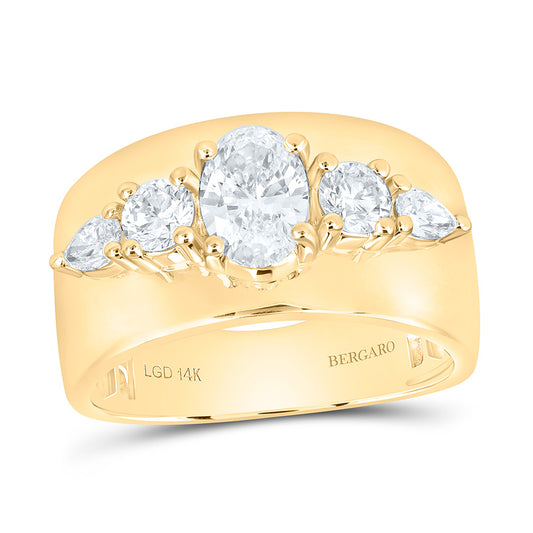 14K Yellow Or White Gold 1 1/3 Cttw Lab Grown Diamond Fashion Band