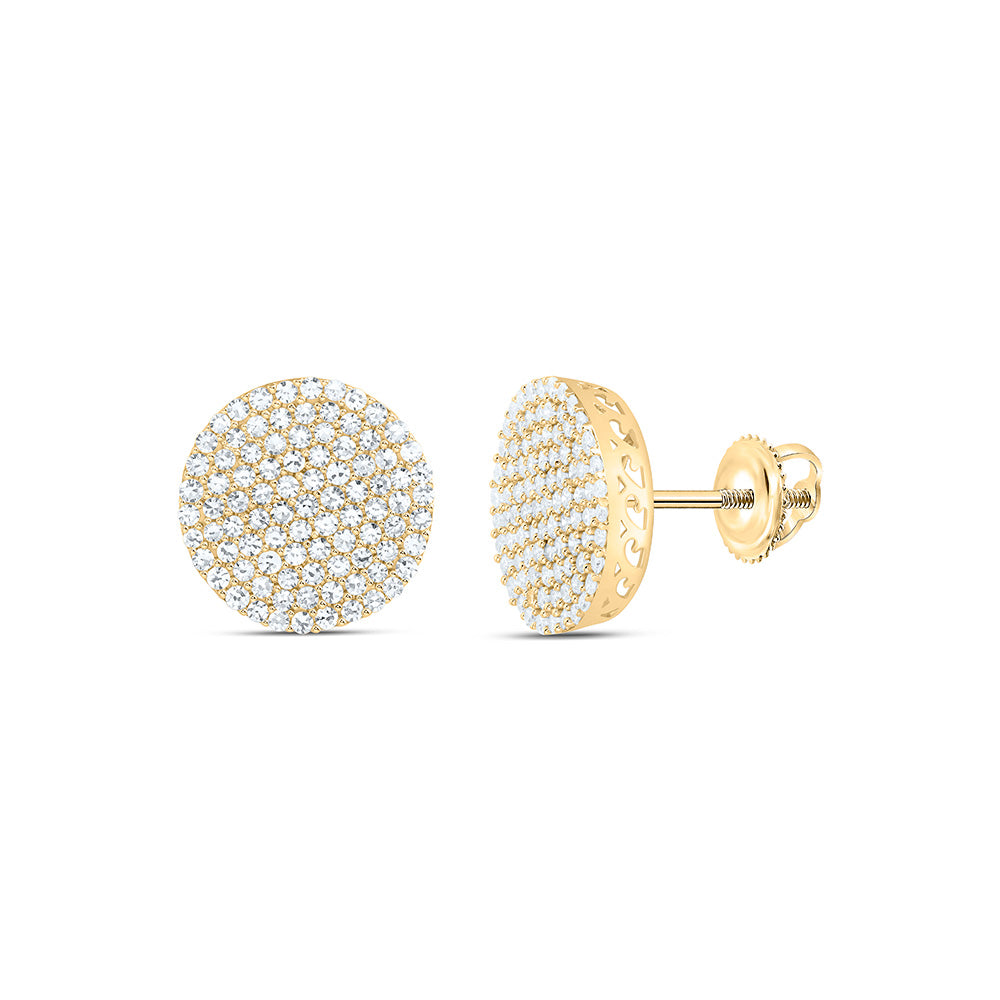 Sterling Silver 1 Cttw Lab Grown Diamond Round Mens Earring