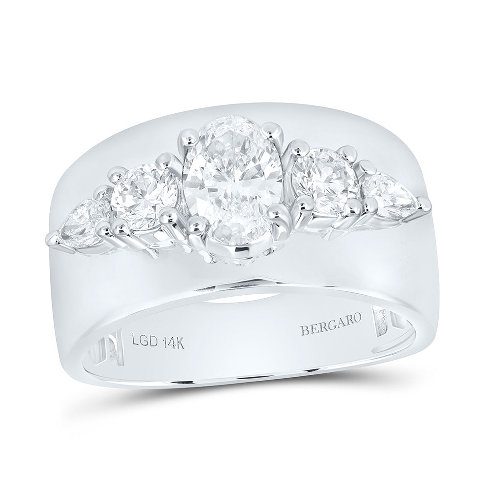 14K Yellow Or White Gold 1 1/3 Cttw Lab Grown Diamond Fashion Band