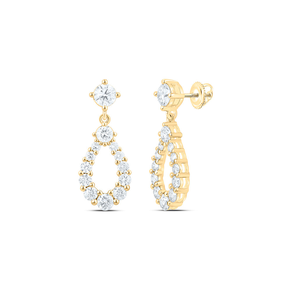 14K Yellow Or White Gold 5 Cttw Lab Grown Diamond Fashion Dangling Earring