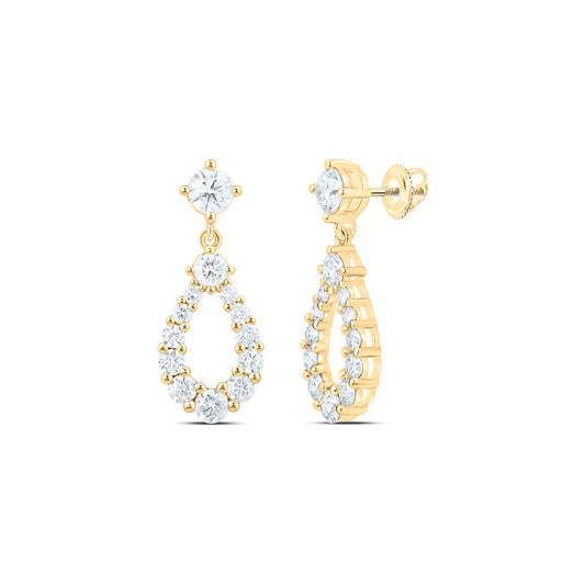 14K Yellow Or White Gold 5 Cttw Lab Grown Diamond Fashion Dangling Earring