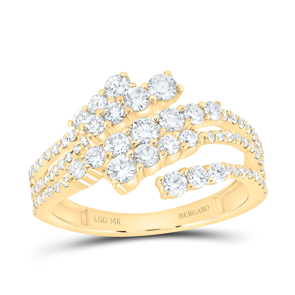 14K Yellow Or White Gold 1 Cttw Lab Grown Diamond Fashion Ring