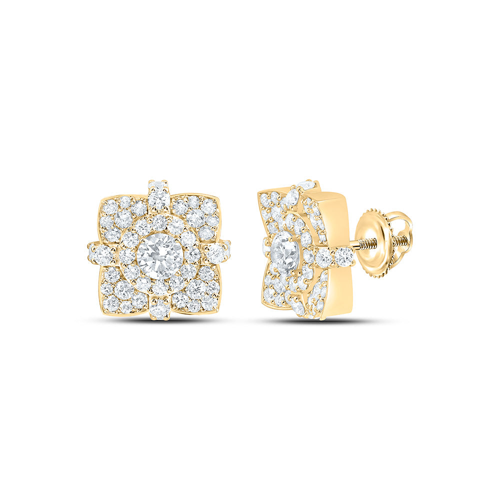 10K Yellow Or White Gold 2 5/8 Cttw Lab Grown Diamond Mens Earring