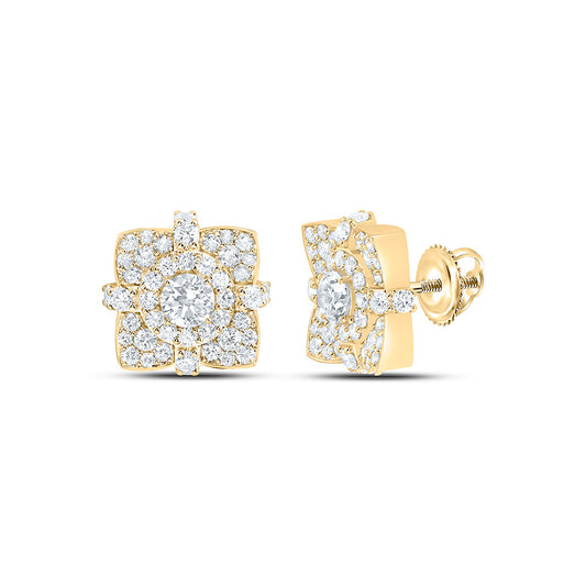 10K Yellow Or White Gold 2 5/8 Cttw Lab Grown Diamond Mens Earring