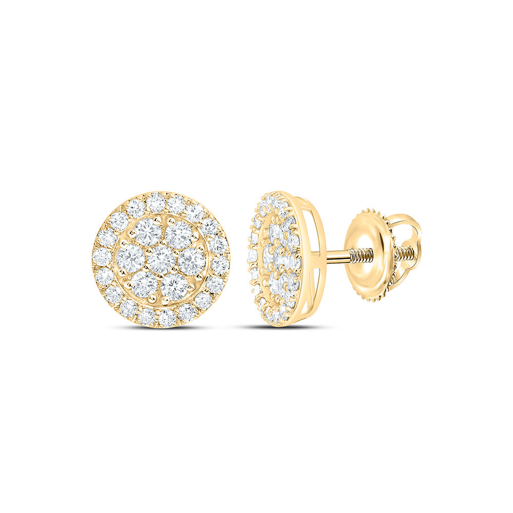 10K Yellow Or White Gold 3/4 Cttw Lab Grown Diamond Fashion Round Earring