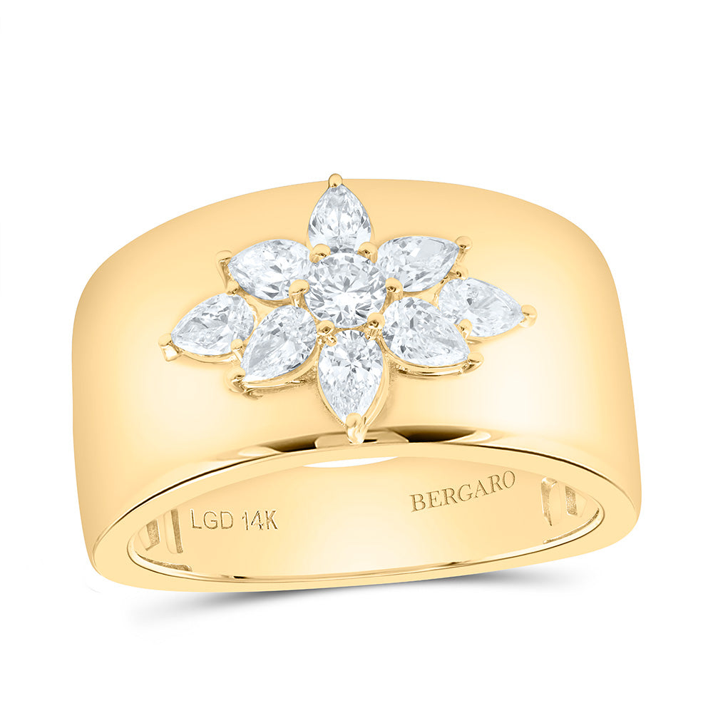 14K Yellow Or White Gold 5/8 Cttw Lab Grown Diamond Fashion Ring