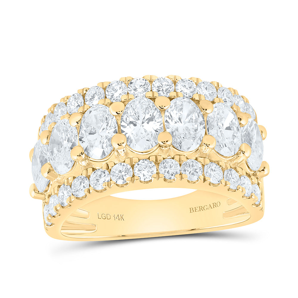 14K Yellow Or White Gold 3 Cttw Lab Grown Diamond Fashion Band