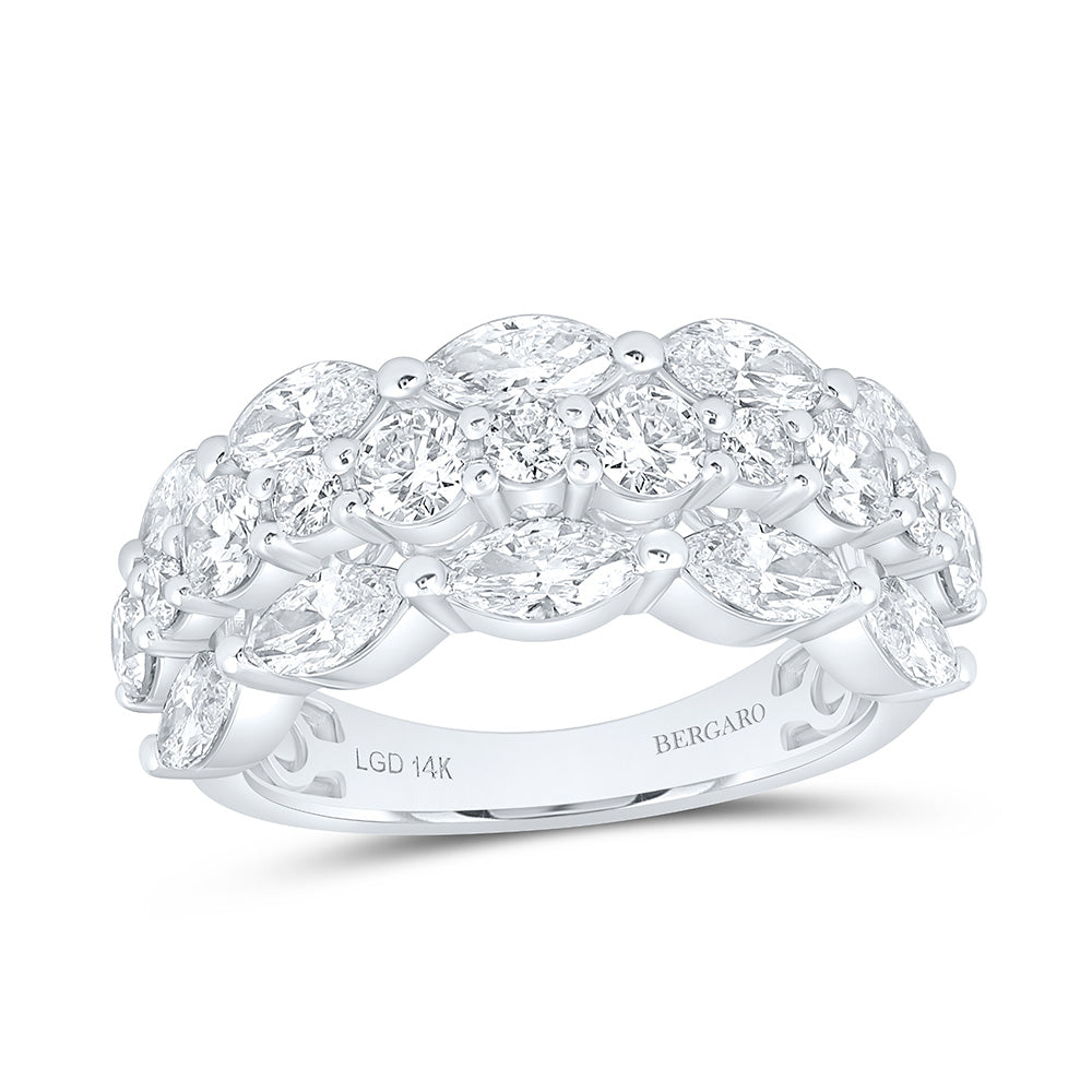 14K Yellow Or White Gold 2 1/2 Cttw Lab Grown Diamond Fashion Band