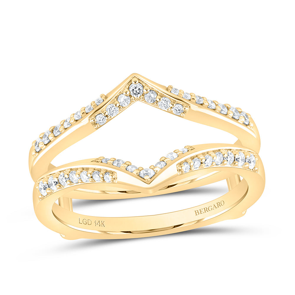 14K Yellow Or White Gold 1/3 Cttw Lab Grown Diamond Fashion Enhancer Ring