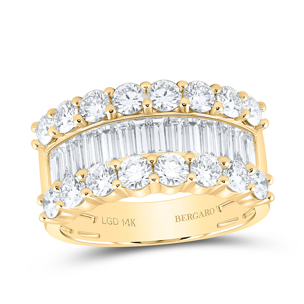 14K Yellow Or White Gold 2 1/2 Cttw Lab Grown Diamond Fashion Band