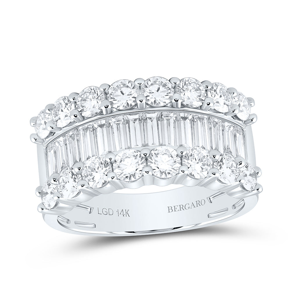 14K Yellow Or White Gold 2 1/2 Cttw Lab Grown Diamond Fashion Band