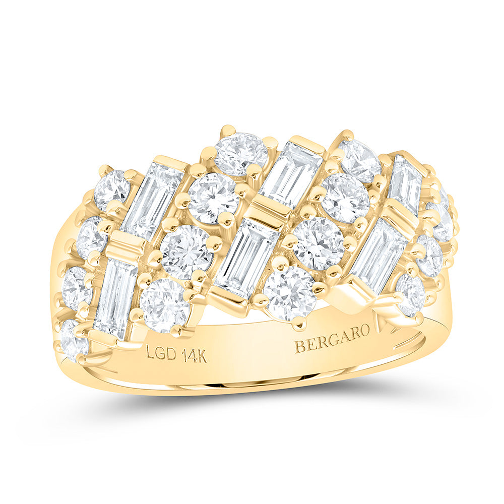 14K Yellow Or White Gold 1 5/8 Cttw Lab Grown Diamond Fashion Band