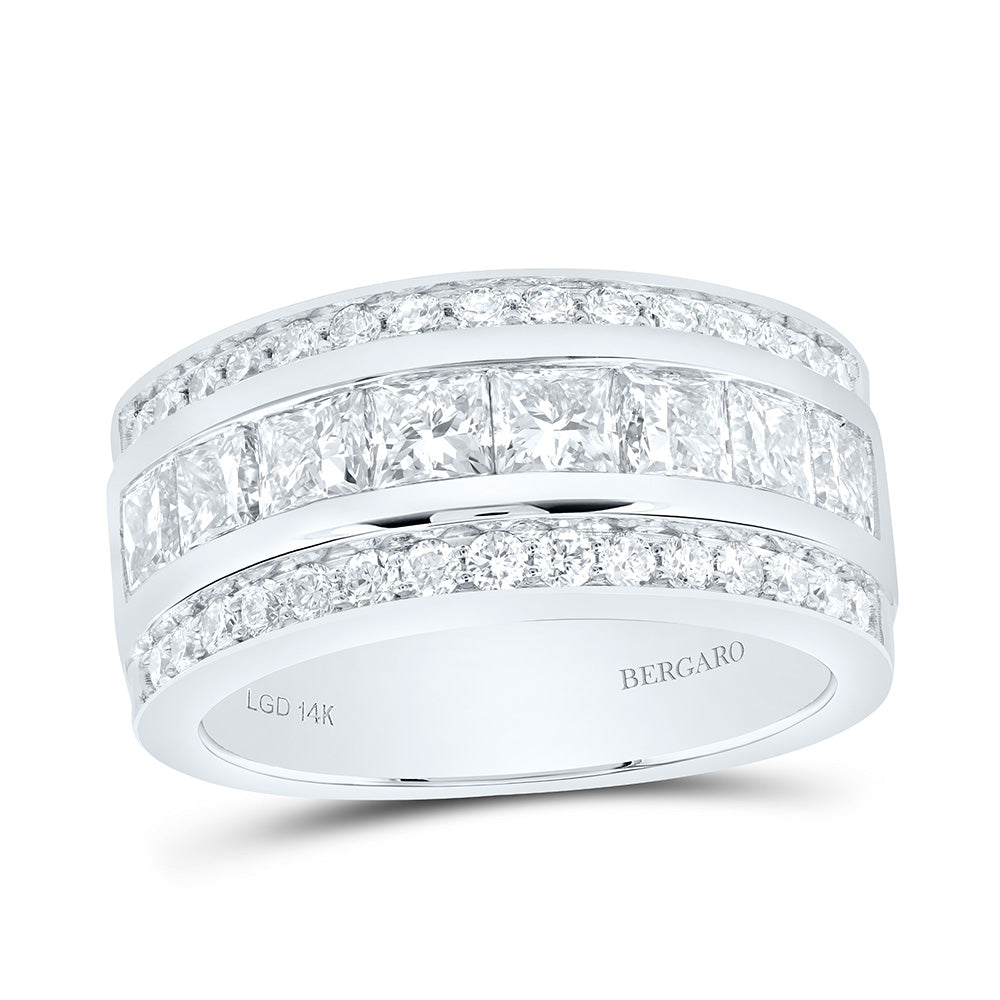 14K Yellow Or White Gold 2 1/2 Cttw Lab Grown Diamond Fashion Band