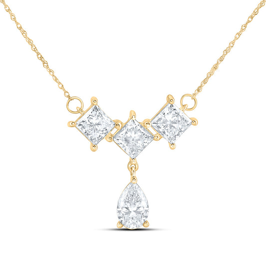 14K Yellow Or White Gold 3 Cttw Lab Grown Diamond Fashion Necklace (18 Inch)