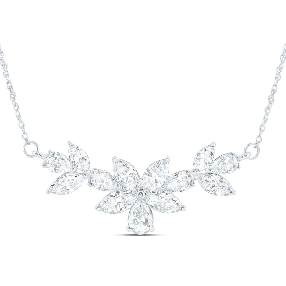 14K Yellow Or White Gold 2 5/8 Cttw Lab Grown Diamond Fashion Necklace (18 Inch)