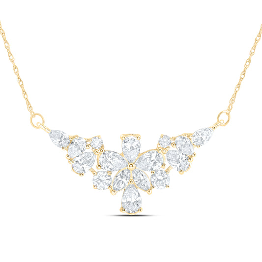 14K Yellow Or White Gold 2 Cttw Lab Grown Diamond Fashion Necklace (18 Inch)