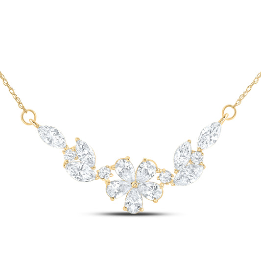 14K Yellow Or White Gold 2 Cttw Lab Grown Diamond Fashion Necklace (18 Inch)