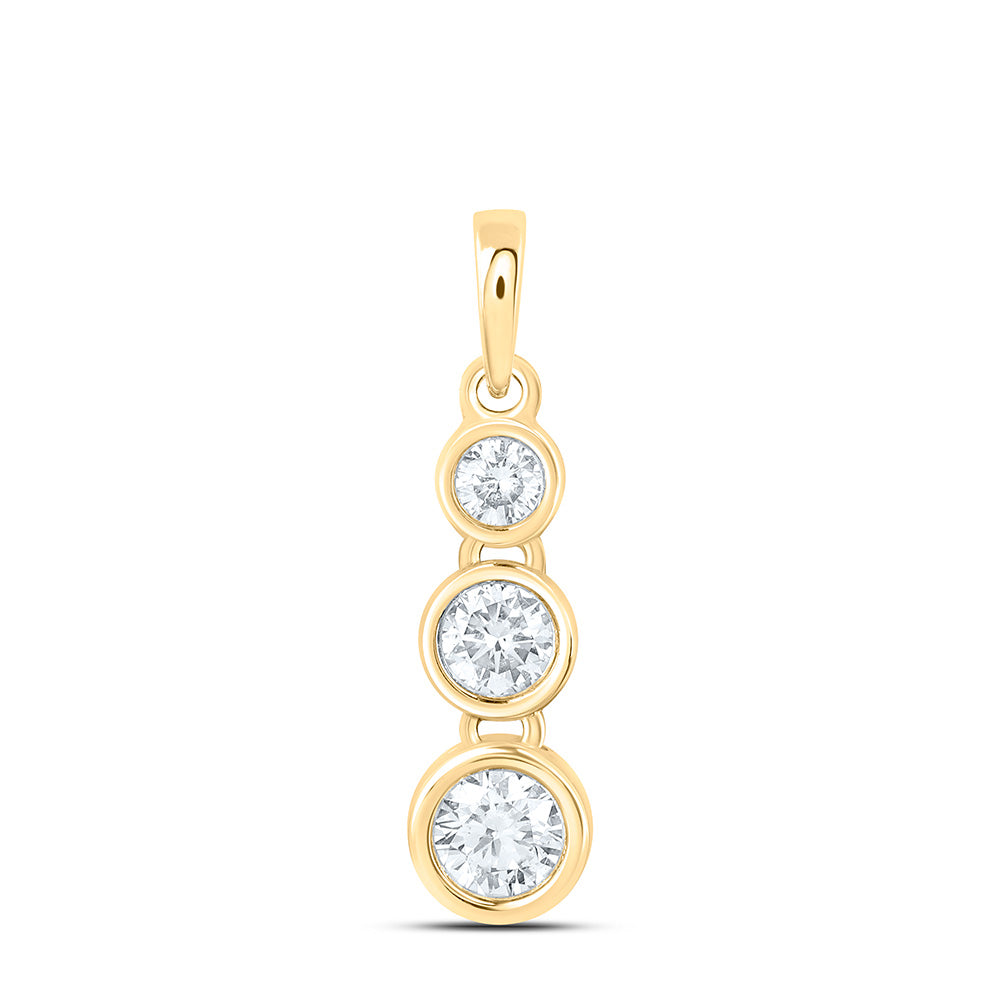 10K Yellow Or White Gold 1/3 Cttw Lab Grown Diamond Charm Pendant
