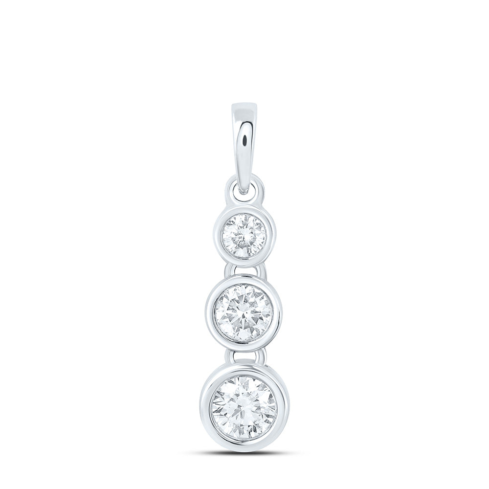 10K Yellow Or White Gold 1/3 Cttw Lab Grown Diamond Charm Pendant