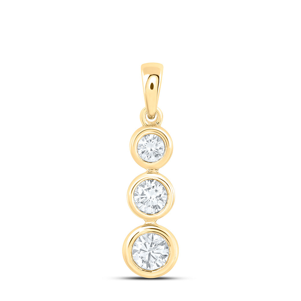 10K Yellow Or White Gold 1/2 Cttw Lab Grown Diamond Charm Pendant