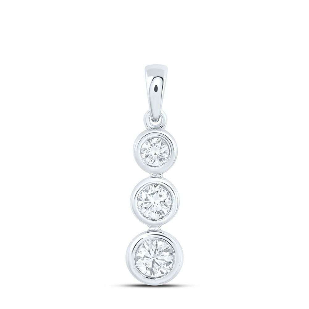 10K Yellow Or White Gold 1/2 Cttw Lab Grown Diamond Charm Pendant