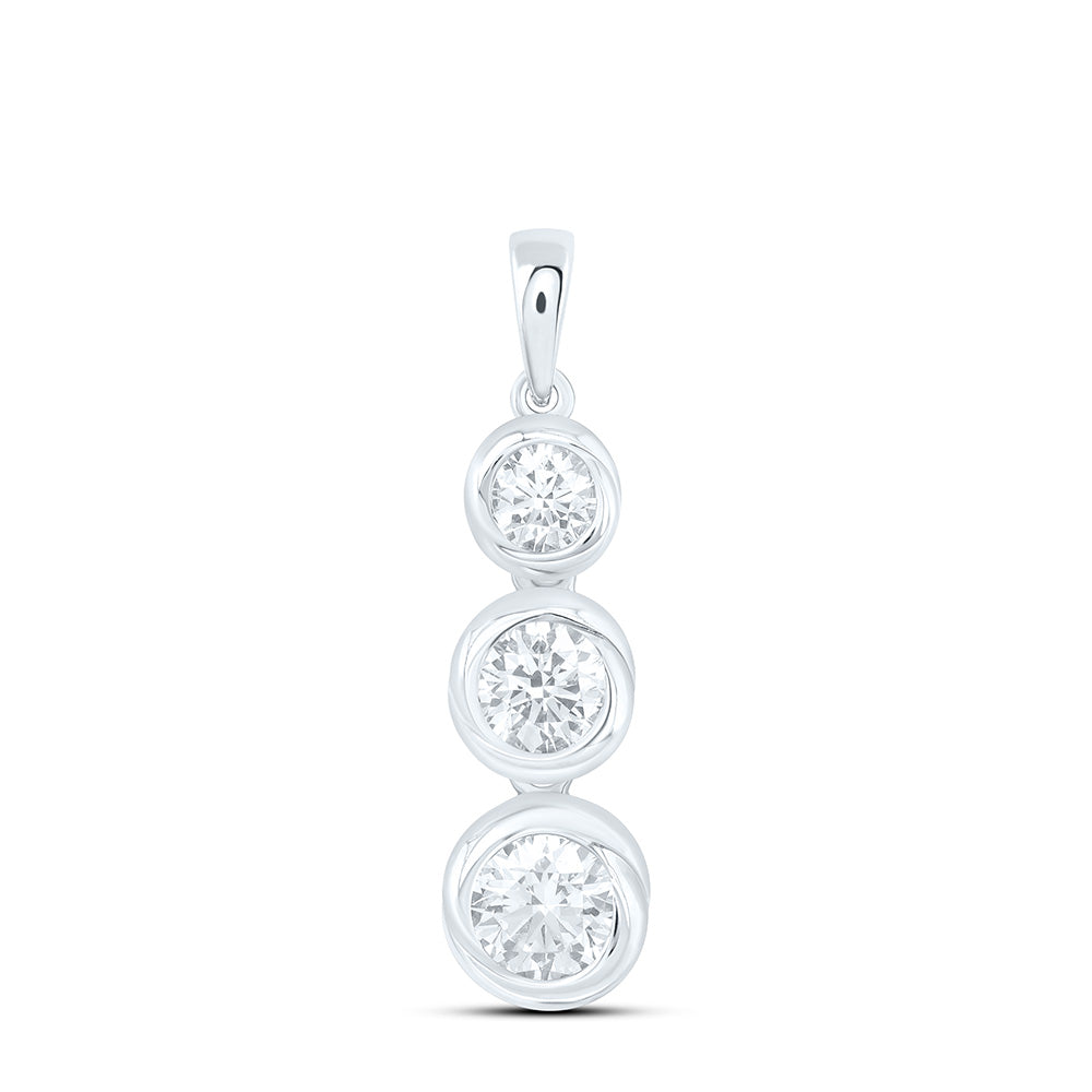 10K Yellow Or White Gold 1 Cttw Lab Grown Diamond Charm Pendant
